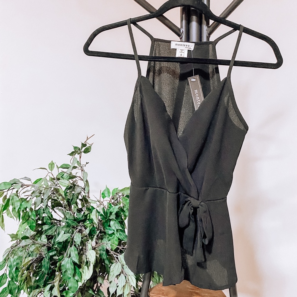 formal black tank top